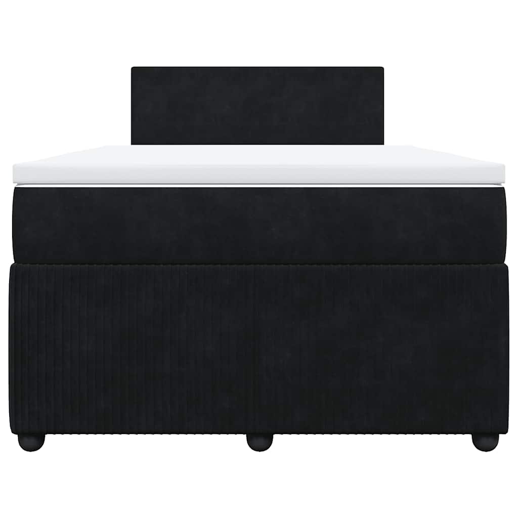 Box spring krevet s madracem crni 120 x 200 cm baršunasti