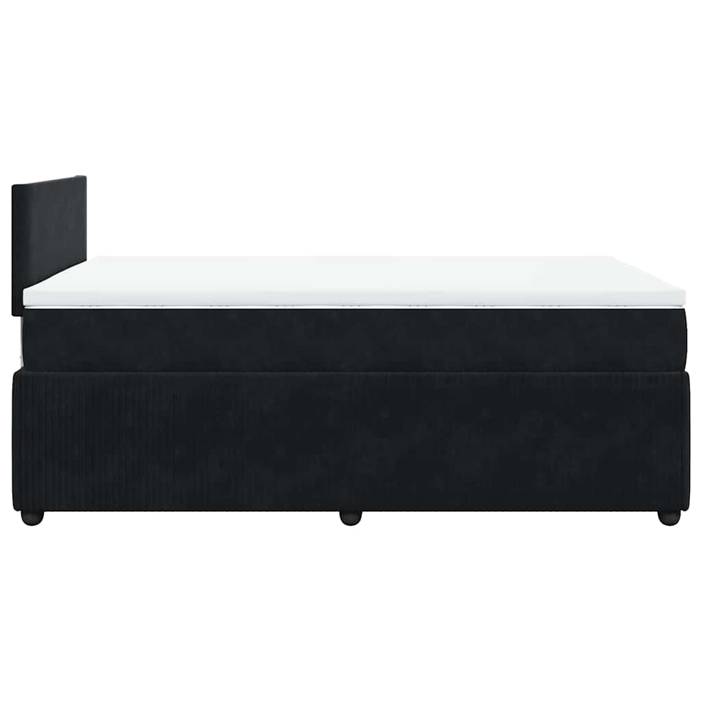 Box spring krevet s madracem crni 120 x 200 cm baršunasti