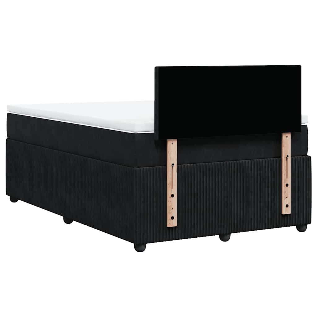 Box spring krevet s madracem crni 120 x 200 cm baršunasti
