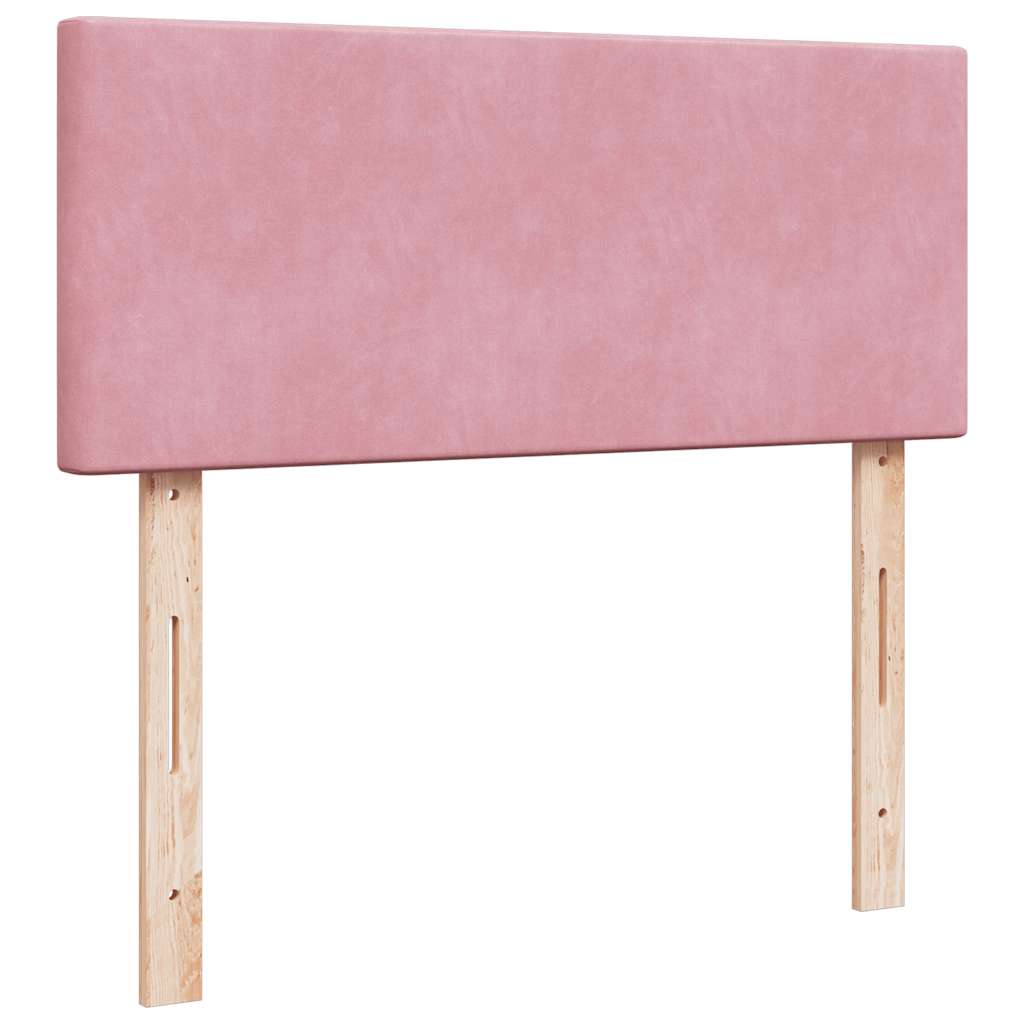 Box spring krevet s madracem ružičasti 120 x 200 cm baršunasti