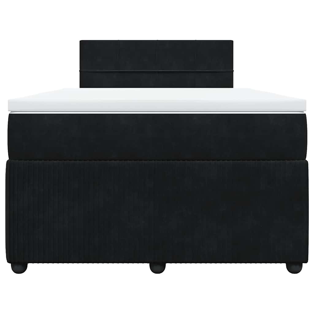 Box spring krevet s madracem crni 120 x 200 cm baršunasti