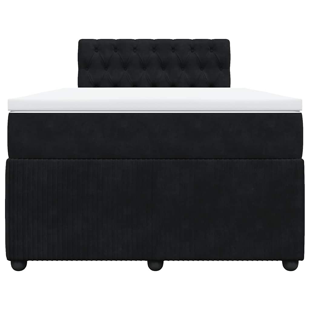 Box spring krevet s madracem crni 120 x 200 cm baršunasti