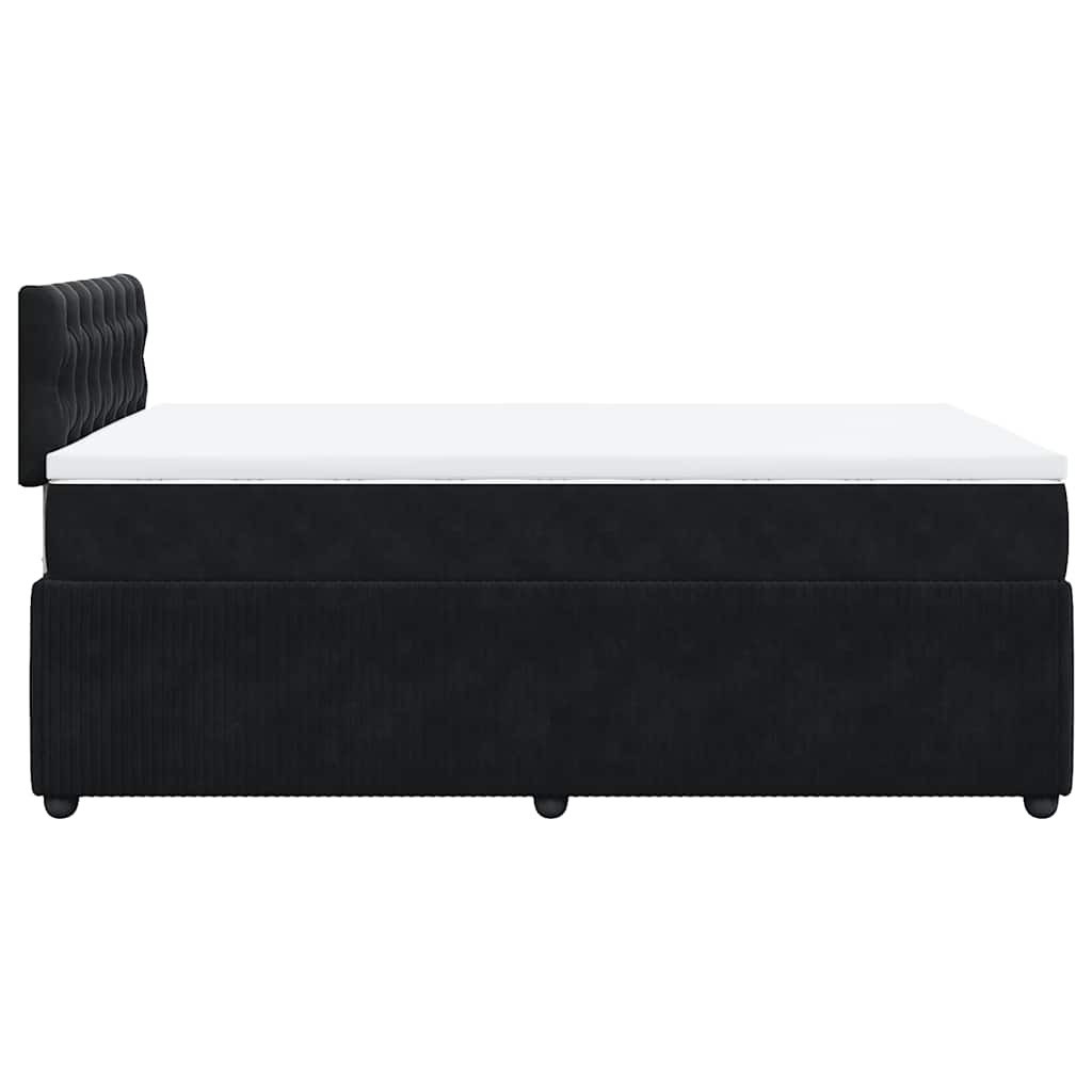Box spring krevet s madracem crni 120 x 200 cm baršunasti