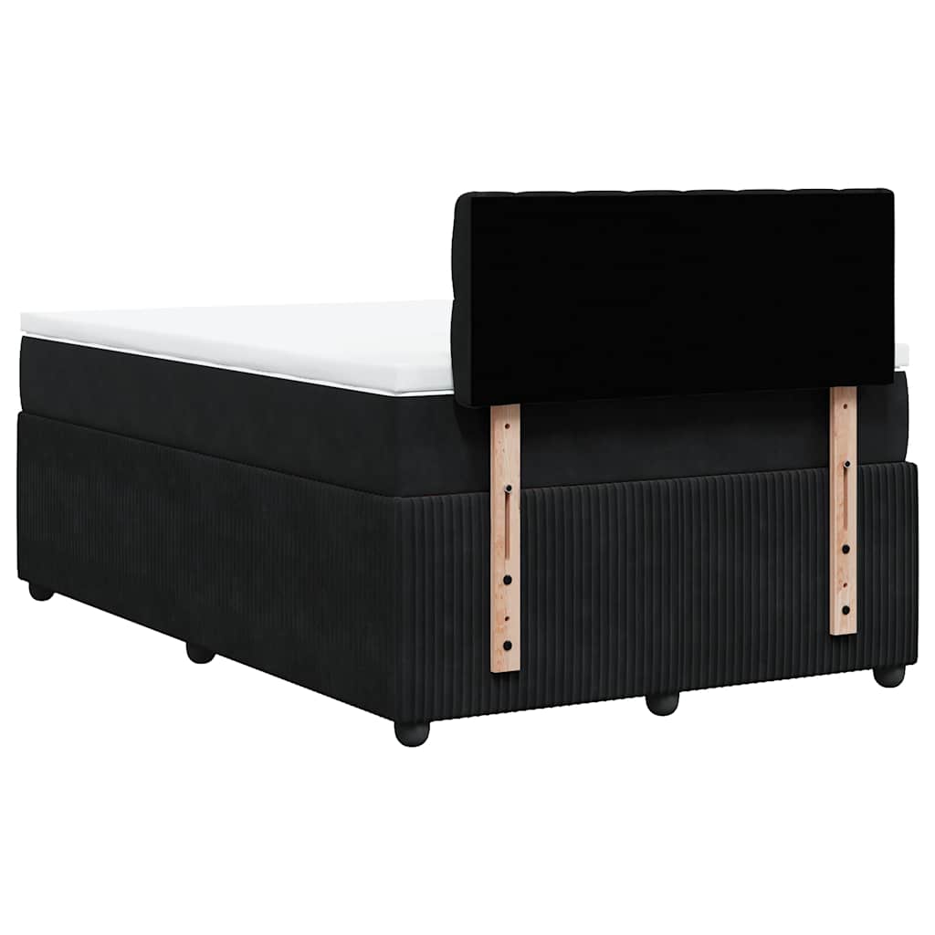 Box spring krevet s madracem crni 120 x 200 cm baršunasti