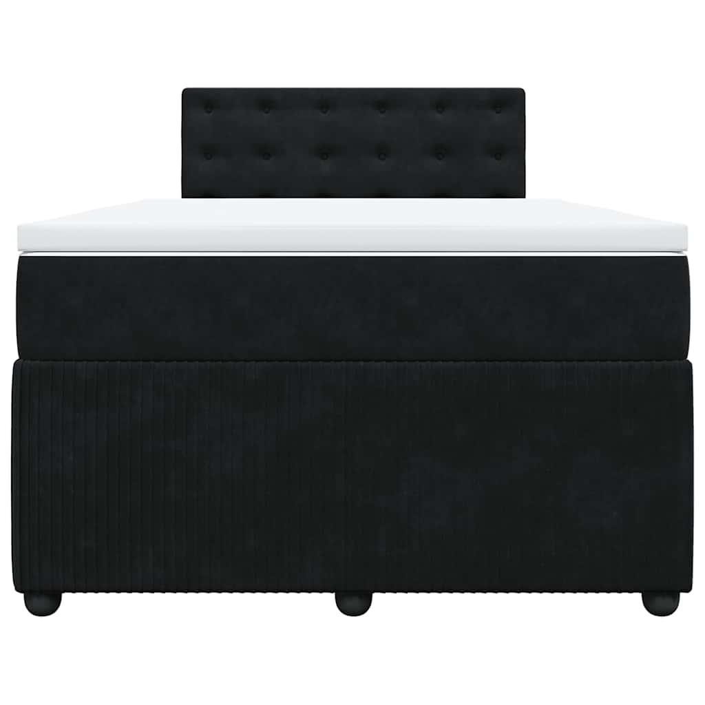 Box spring krevet s madracem crni 120 x 200 cm baršunasti