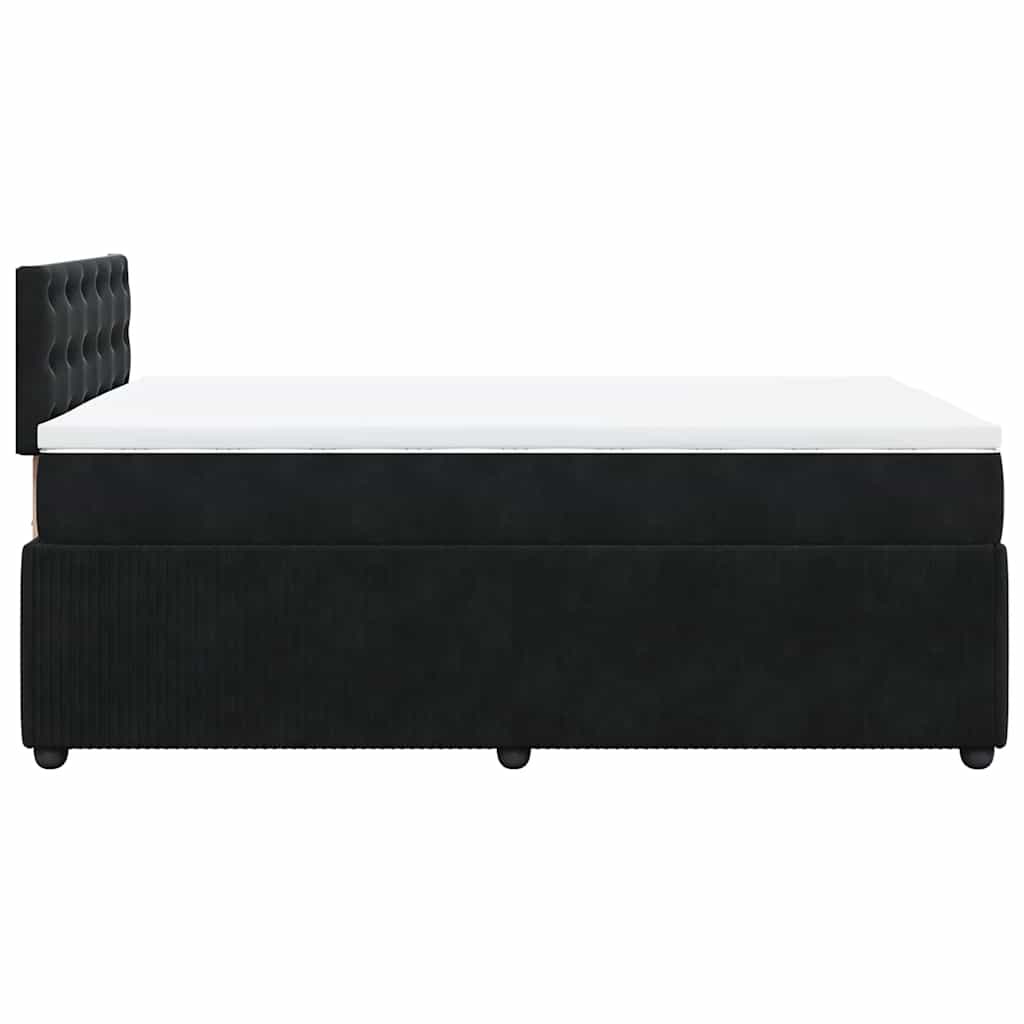 Box spring krevet s madracem crni 120 x 200 cm baršunasti