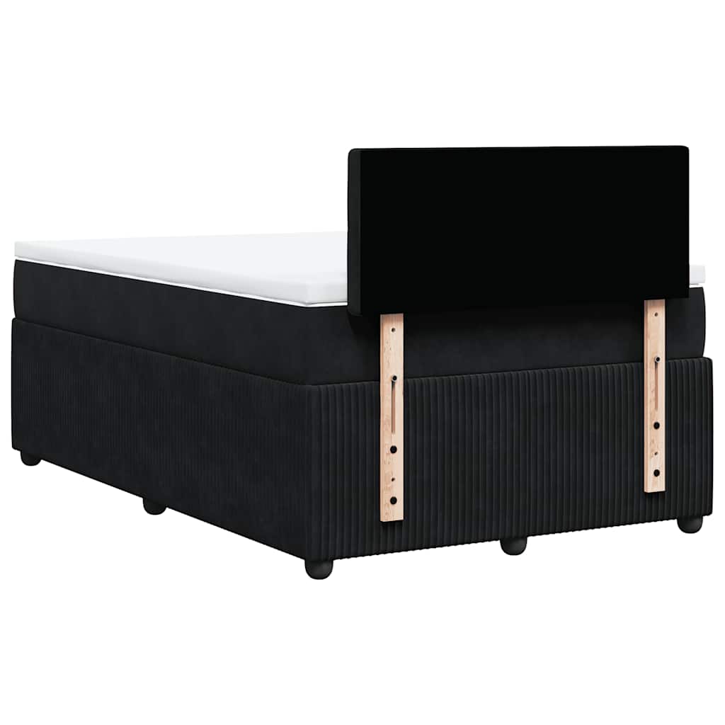 Box spring krevet s madracem crni 120 x 200 cm baršunasti