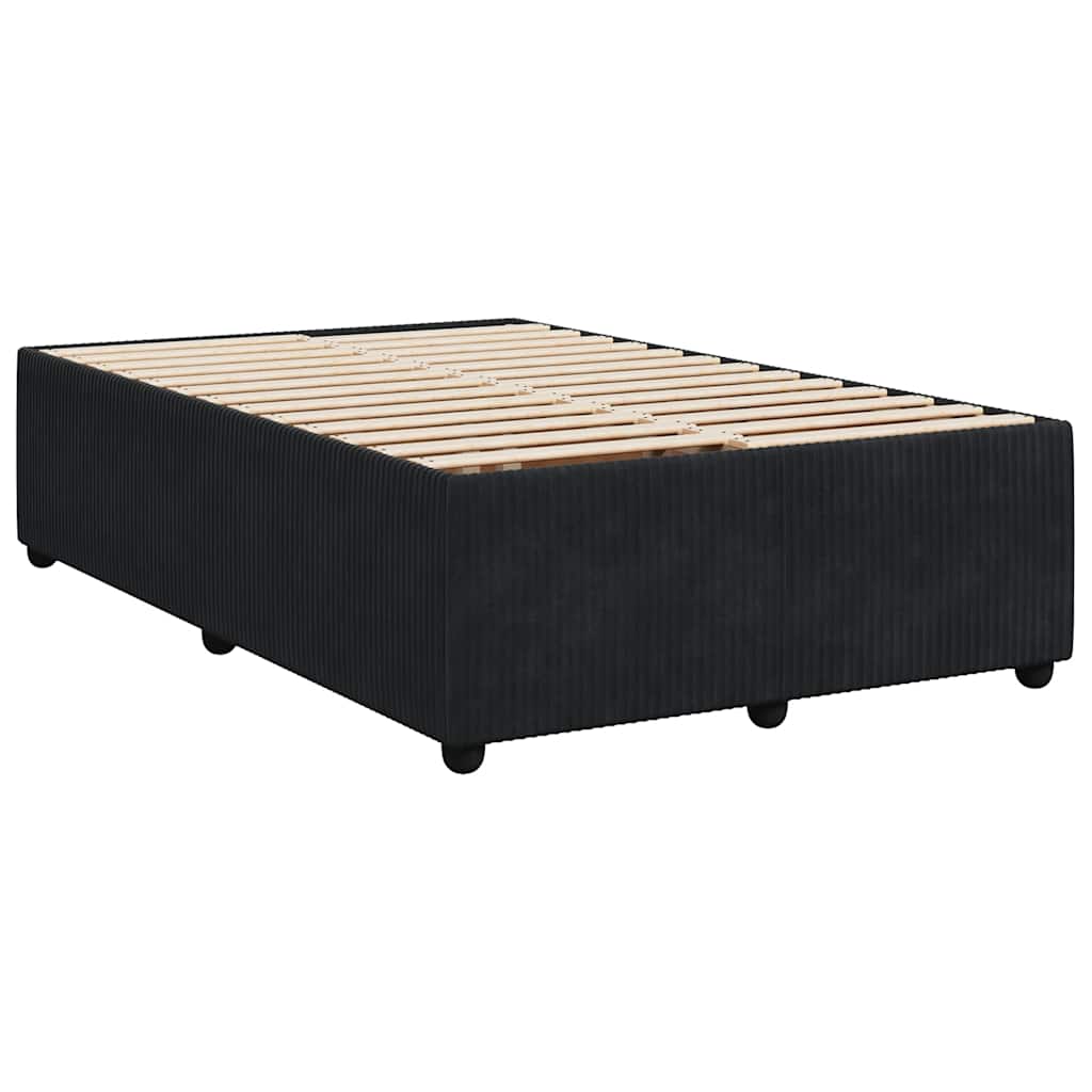 Box spring krevet s madracem crni 120 x 200 cm baršunasti