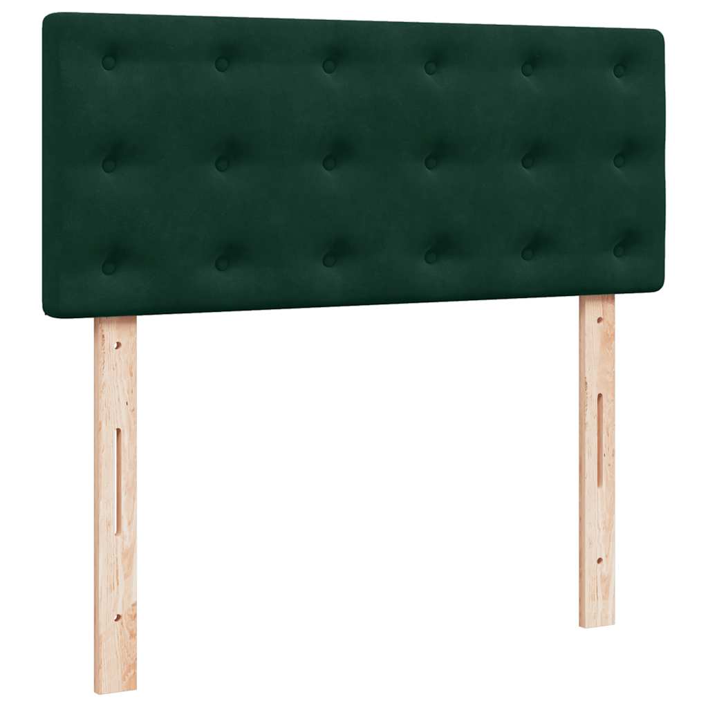 Box spring krevet s madracem tamnozeleni 120x200 cm baršunasti
