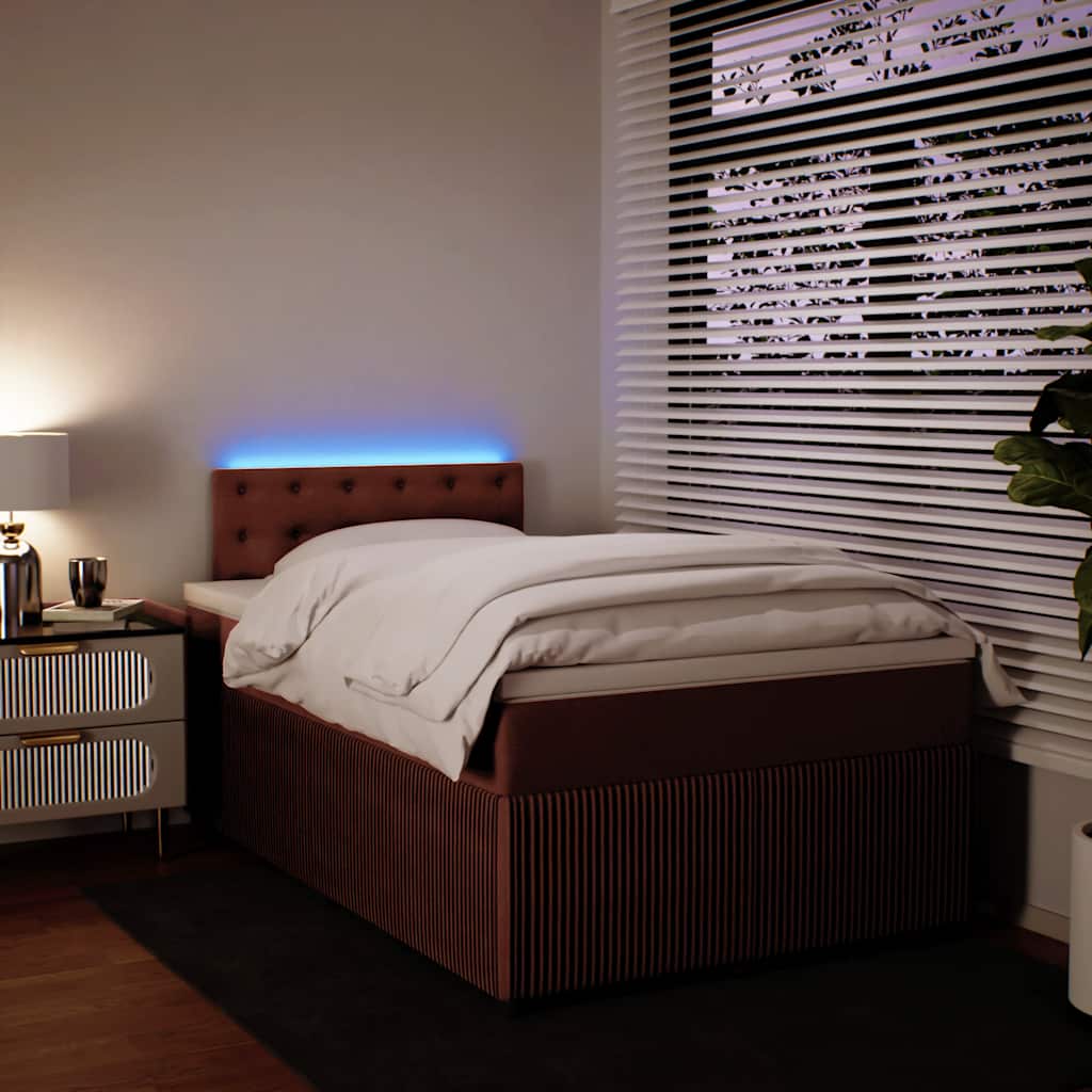 Box spring krevet s madracem ružičasti 120 x 200 cm baršunasti