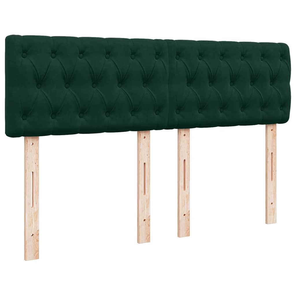 Krevet s oprugama i madracem tamnozeleni 160x200 cm baršunasti