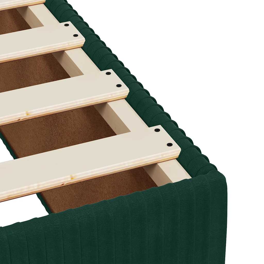 Krevet s oprugama i madracem tamnozeleni 180x200 cm baršunasti