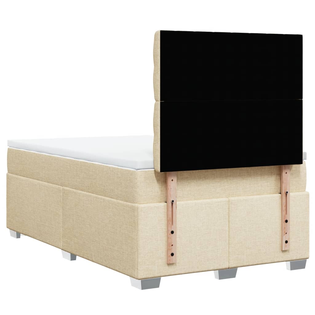 Krevet box spring s madracem krem 120 x 190 cm od tkanine