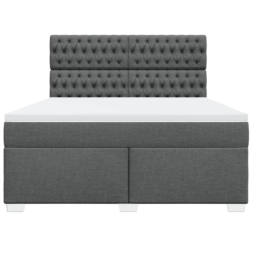 Okvir kreveta s oprugama i madrac svjetlosivi 180x200cm tkanina