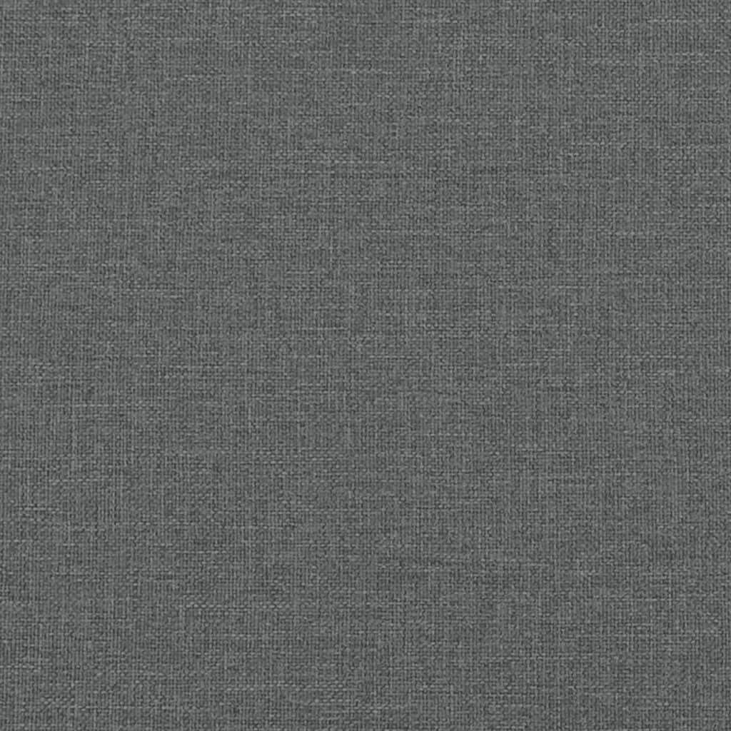 Krevet s oprugama i madracem tamnosivi 200 x 200 cm od tkanine