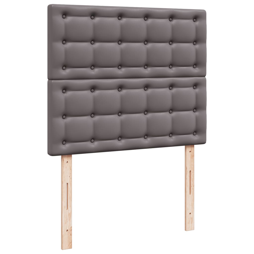 Krevet s oprugama i madracem sivi 120x190 cm od umjetne kože