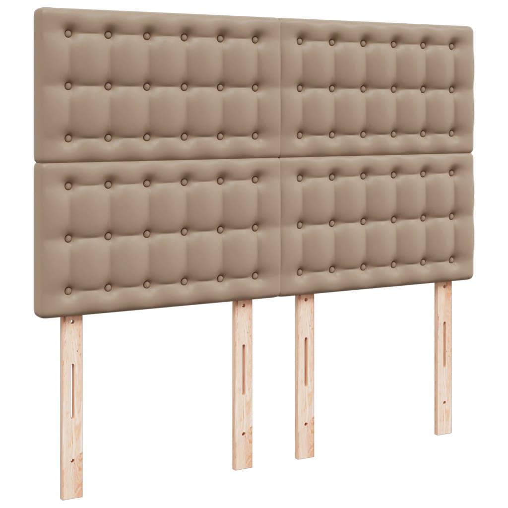 Krevet s oprugama i madrac cappuccino 140x190cm od umjetne kože
