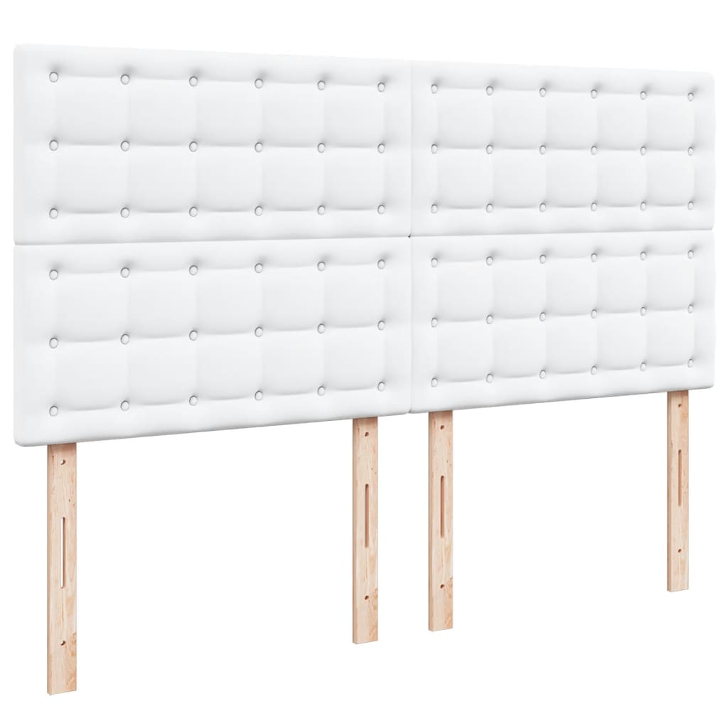 Krevet s oprugama i madracem bijeli 180x200 cm umjetna koža