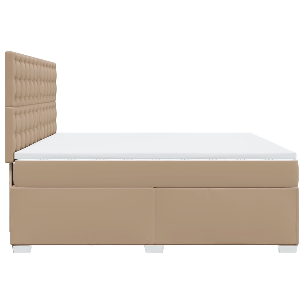 Krevet box spring s madracem cappuccino 180x200 cm umjetna koža