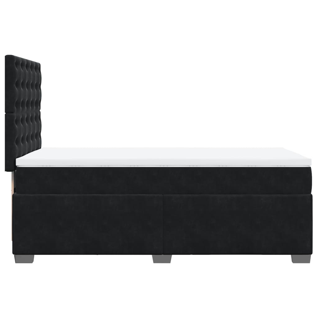 Box spring krevet s madracem crni 80 x 200 cm baršunasti