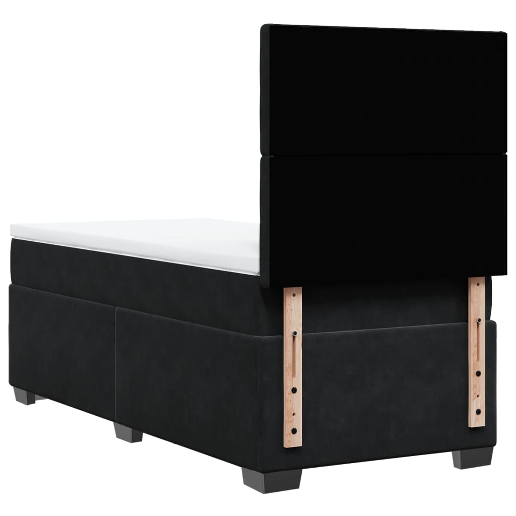 Box spring krevet s madracem crni 80 x 200 cm baršunasti