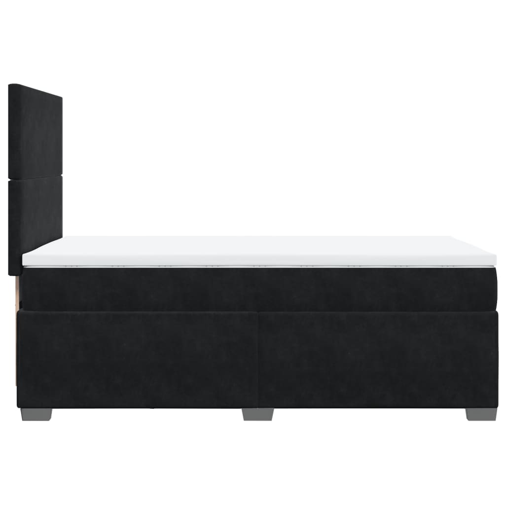Box spring krevet s madracem crni 90x190 cm baršunasti