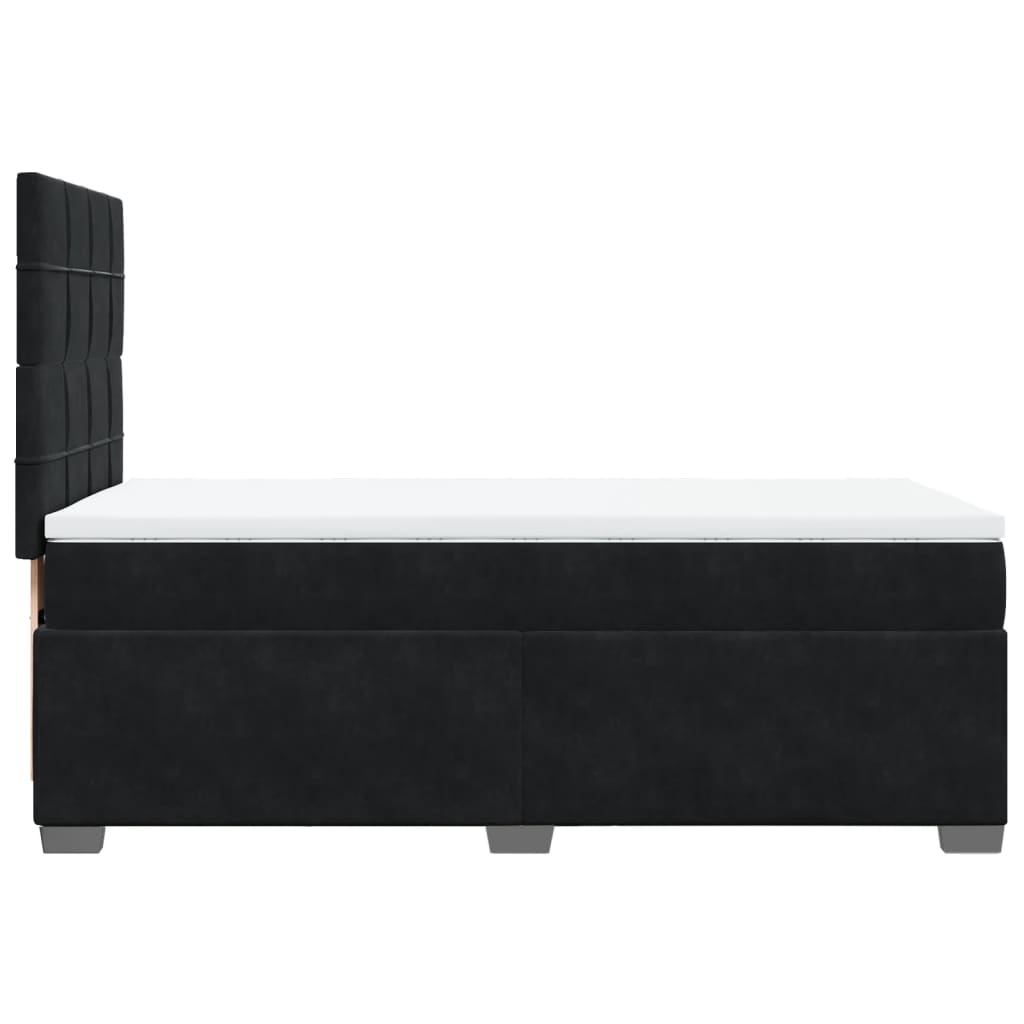 Box spring krevet s madracem crni 90x190 cm baršunasti