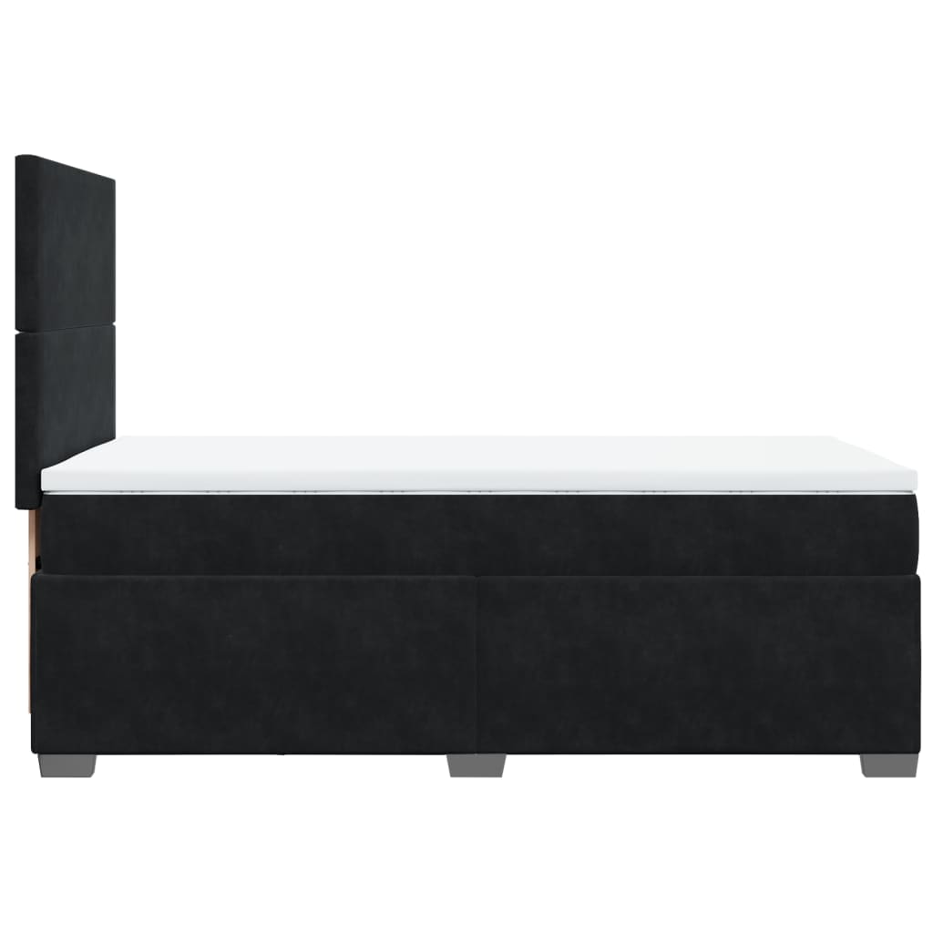 Box spring krevet s madracem crni 90x200 cm baršunasti