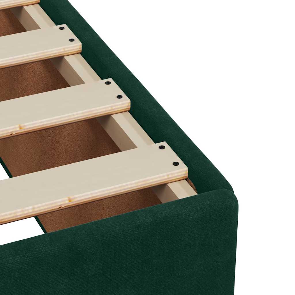 Box spring krevet s madracem tamnozeleni 90x200 cm baršunasti