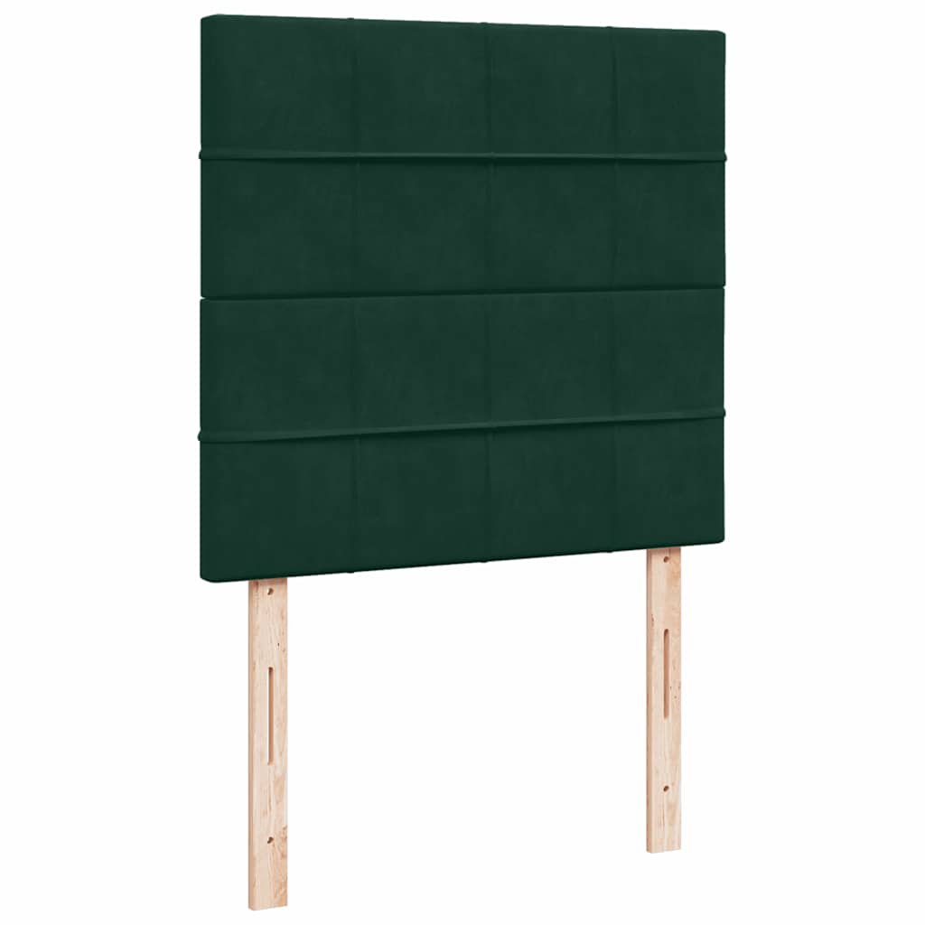 Box spring krevet s madracem tamnozeleni 100x200 cm baršunasti