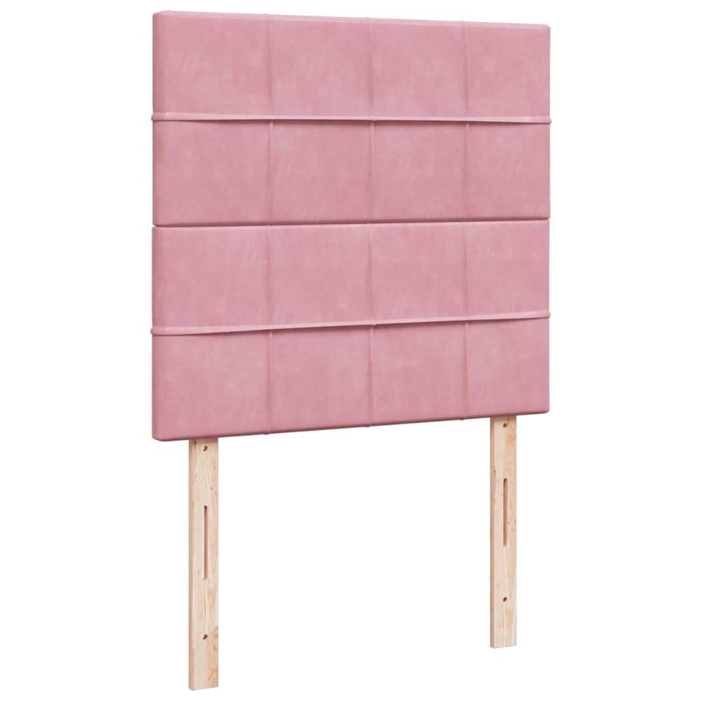 Box spring krevet s madracem ružičasti 100x200 cm baršunasti