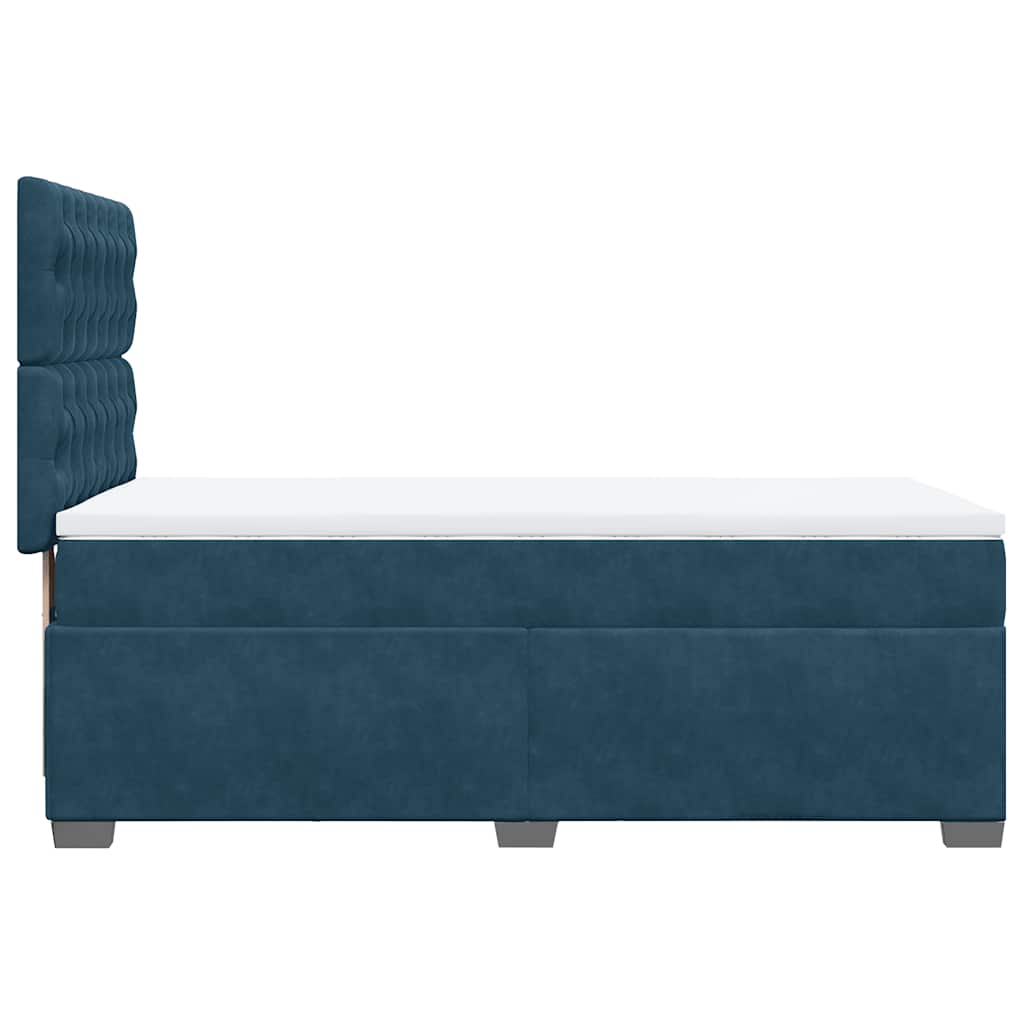 Box spring krevet s madracem plavi 100x200 cm baršunasti