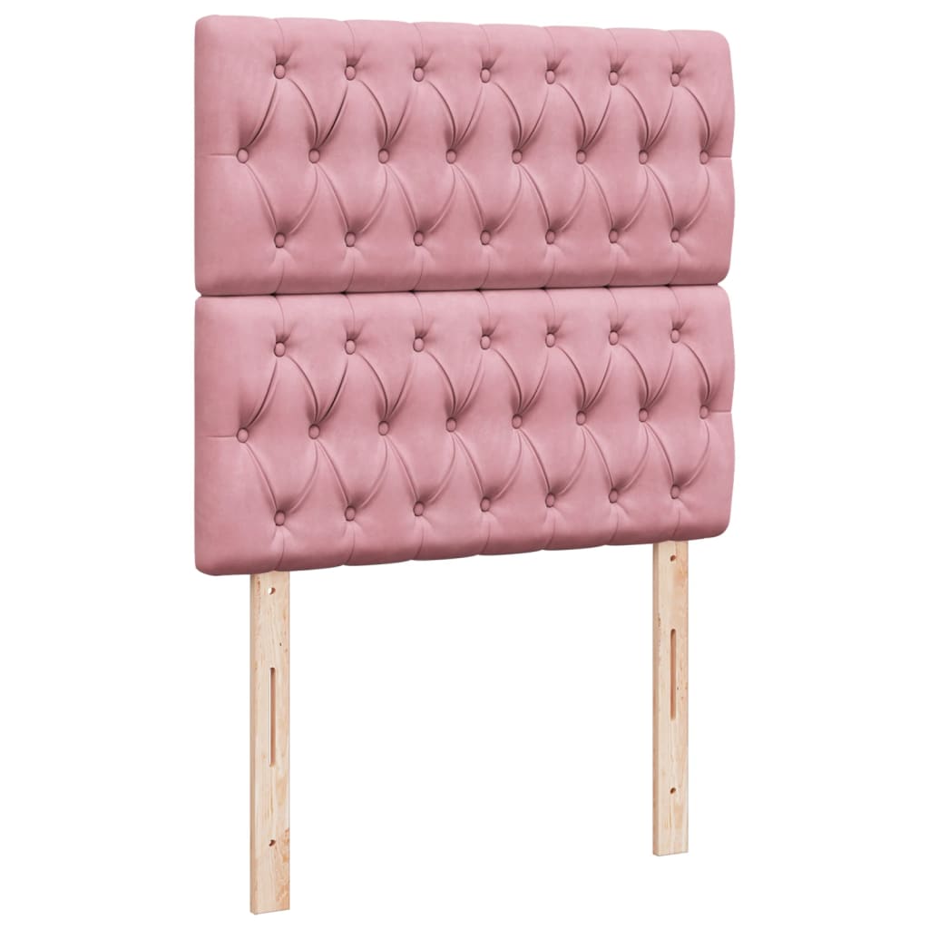 Box spring krevet s madracem ružičasti 100x200 cm baršunasti