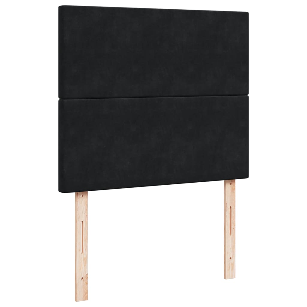 Box spring krevet s madracem crni 120 x 200 cm baršunasti