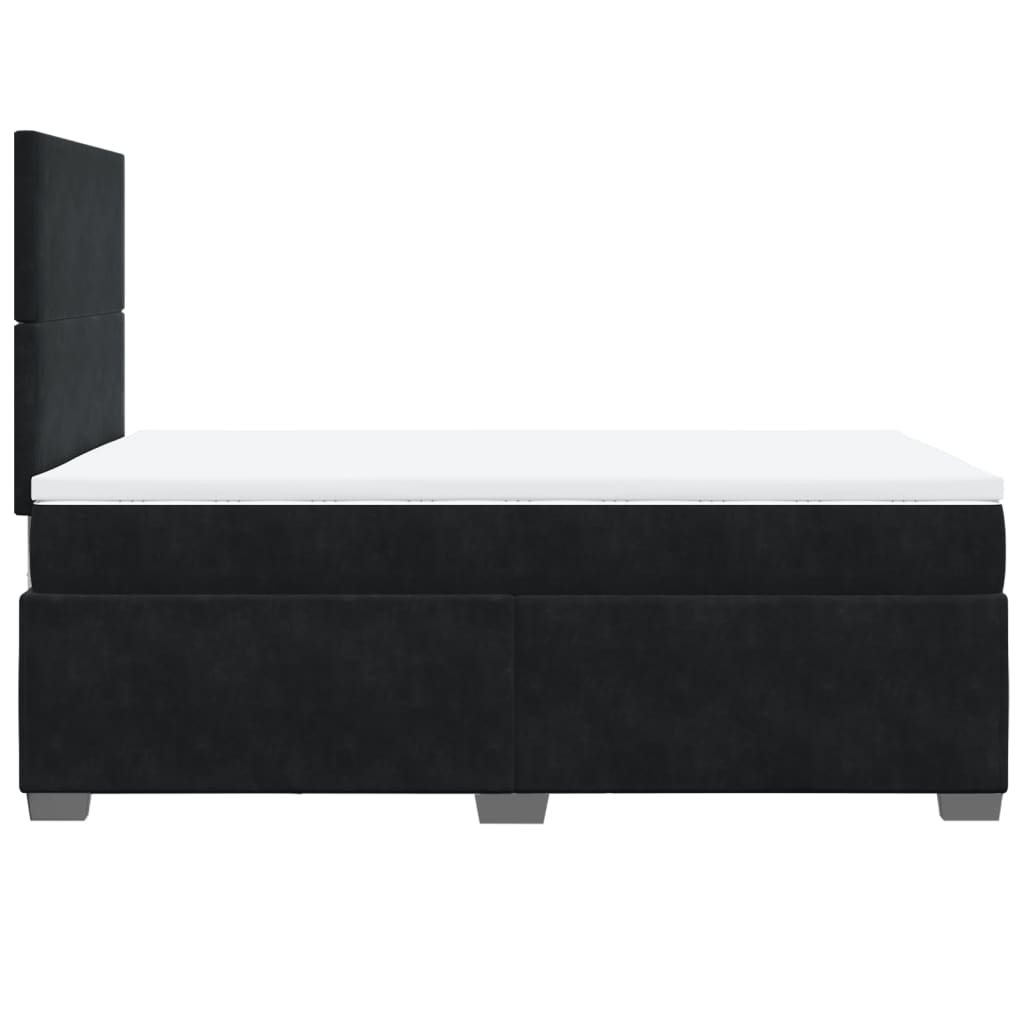 Box spring krevet s madracem crni 120 x 200 cm baršunasti