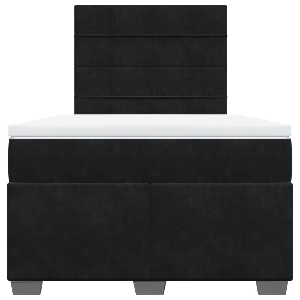 Box spring krevet s madracem crni 120 x 200 cm baršunasti