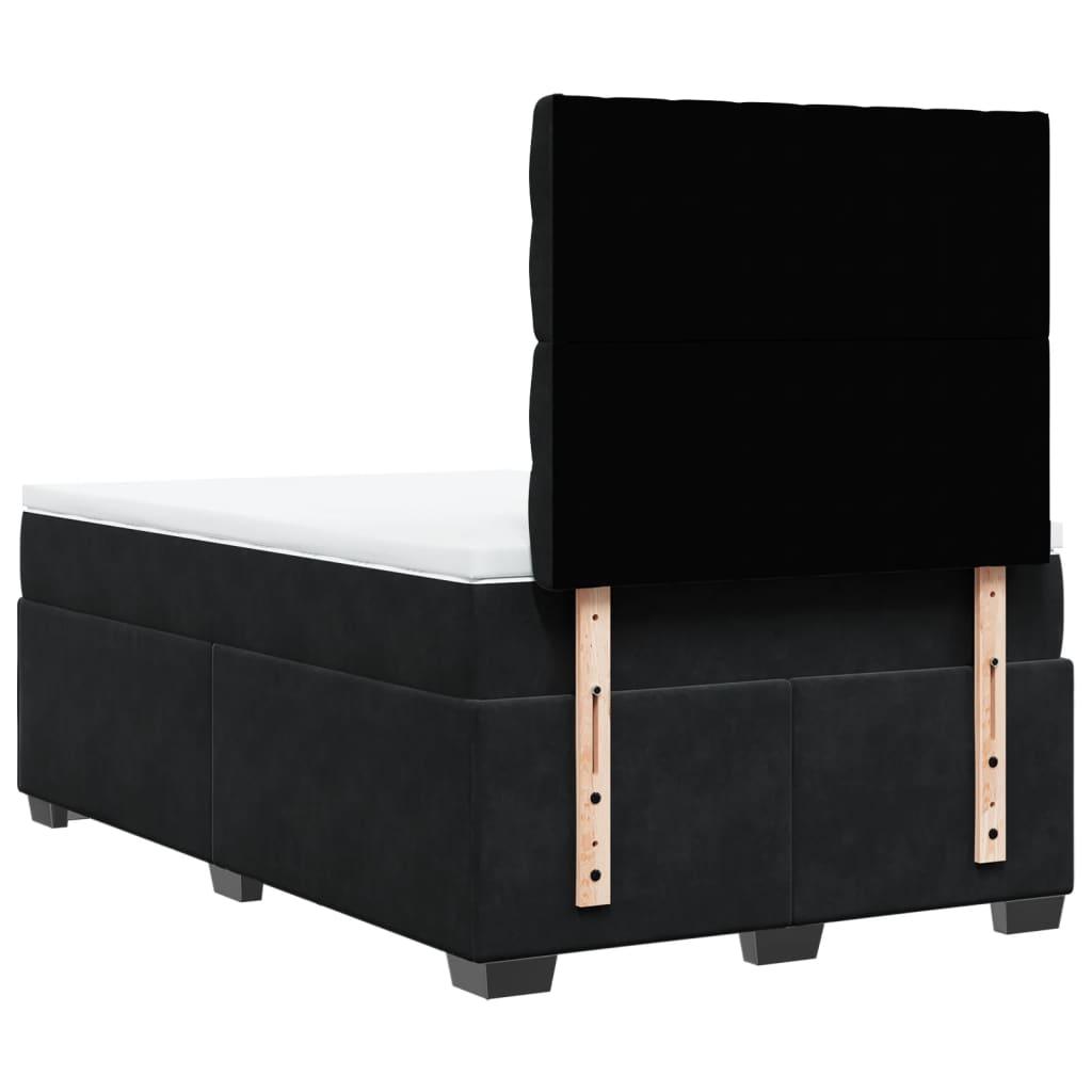 Box spring krevet s madracem crni 120 x 200 cm baršunasti