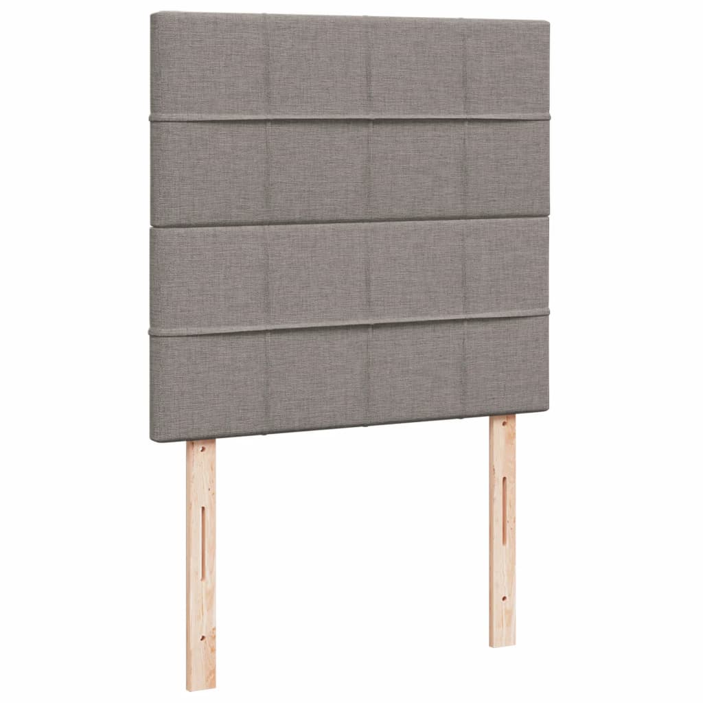 Krevet s oprugama i madracem smeđesivi 80x200 cm od tkanine