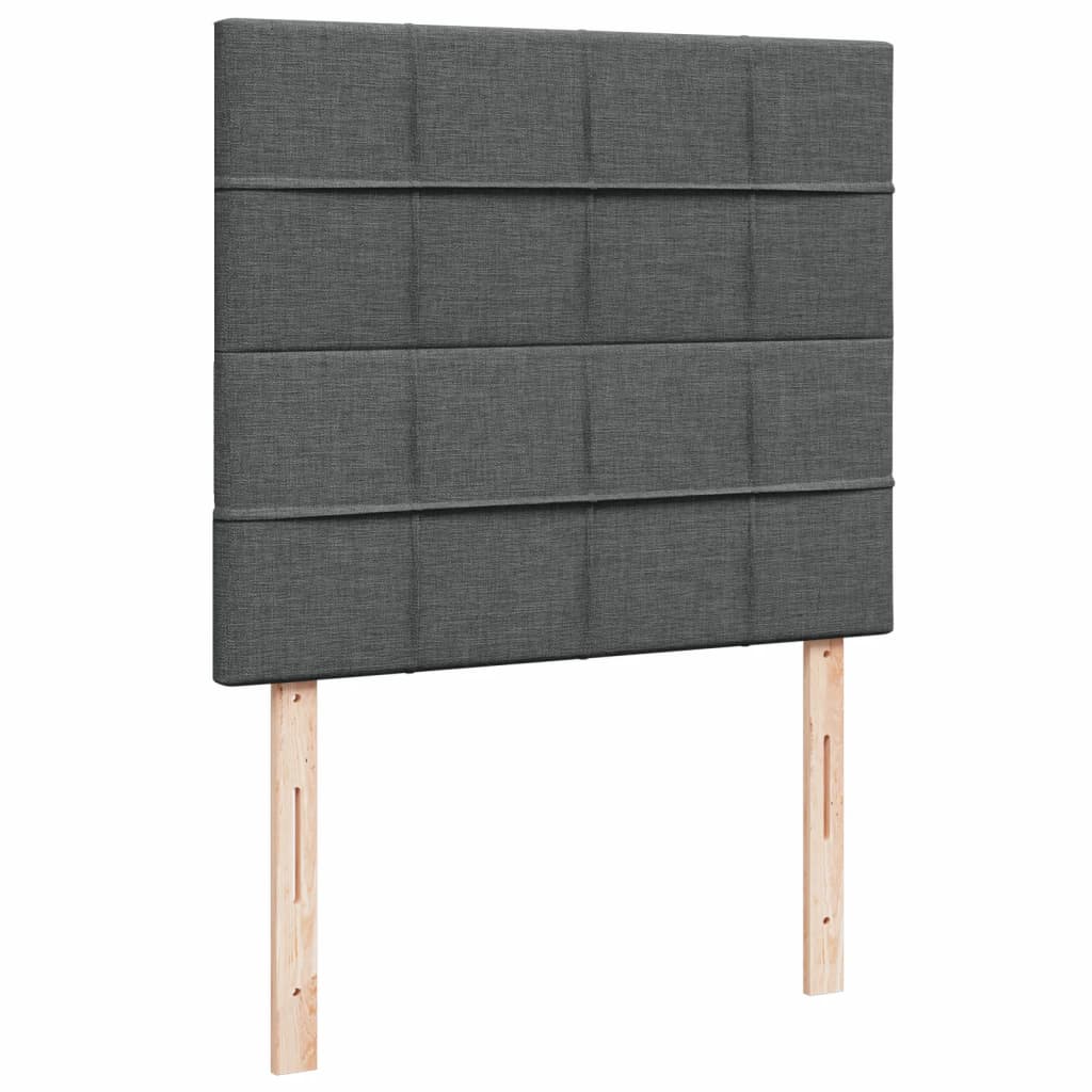 Krevet box spring s madracem tamnosivi 120 x 190 cm tkanina