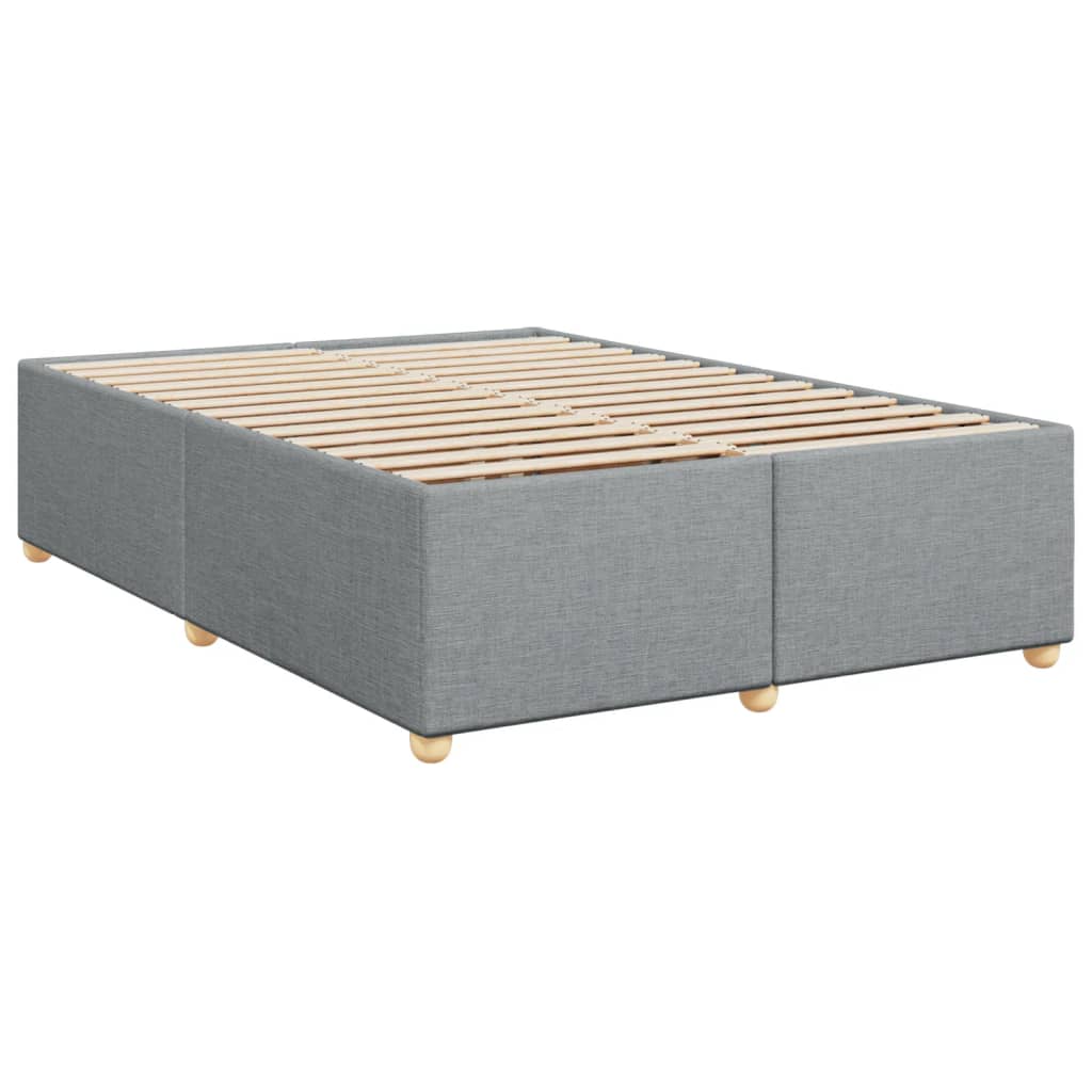 Krevet box spring s madracem svjetlosiva 160x200 cm tkanina