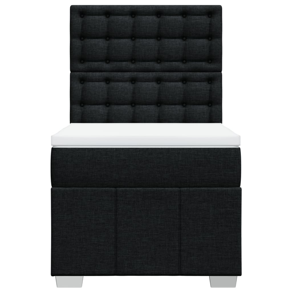 Box spring krevet s madracem crni 80 x 200 cm od tkanine