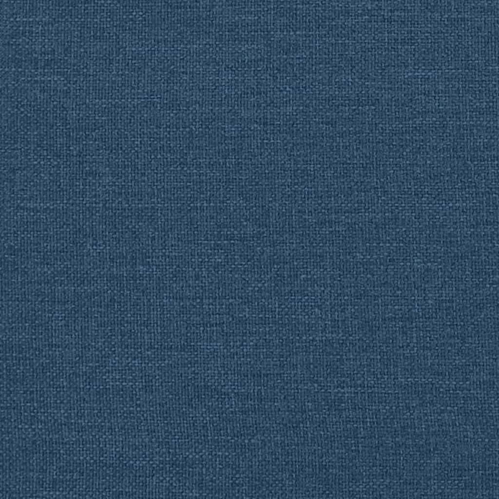Krevet s oprugama i madracem plavi 90 x 200 cm od tkanine