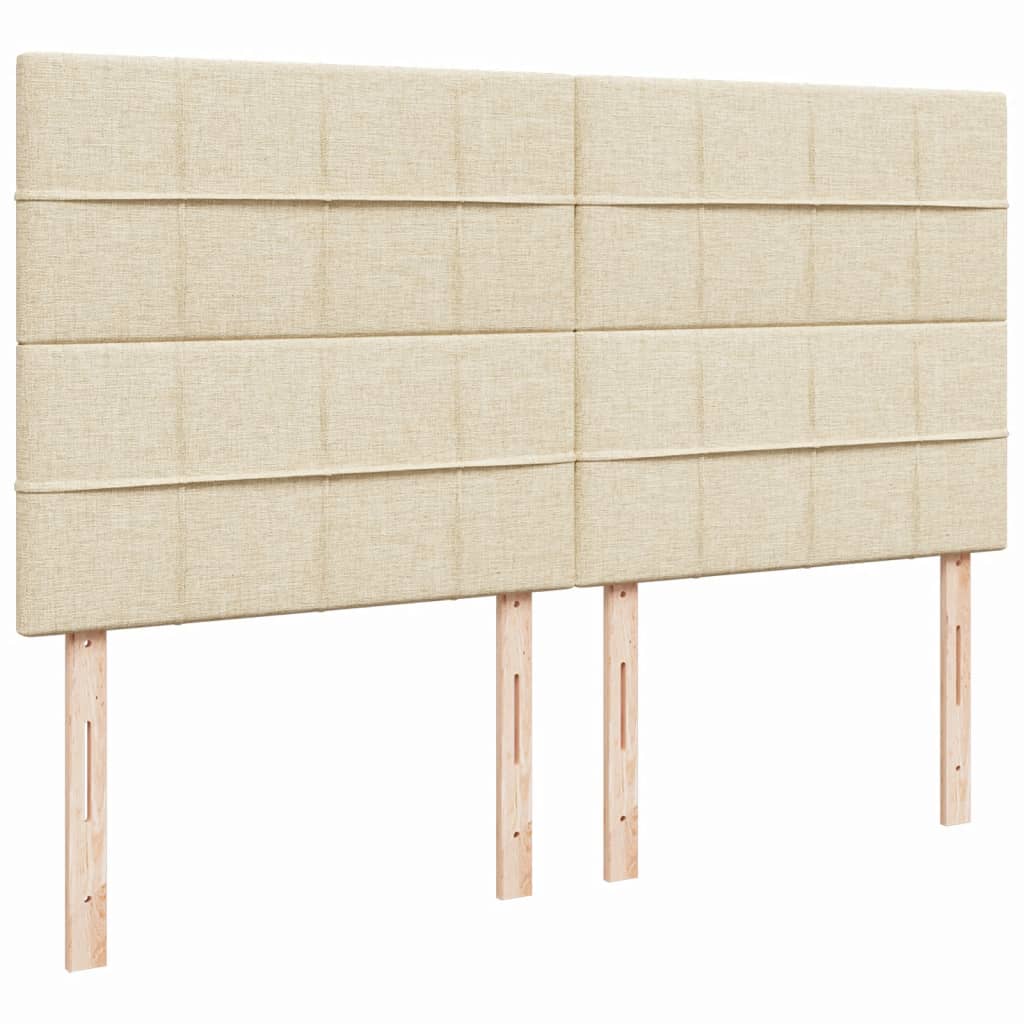 Krevet s oprugama i madracem krem 180x200 cm od tkanine