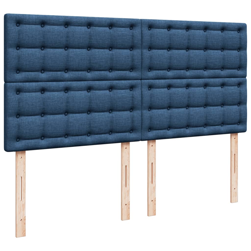 Krevet s oprugama i madracem plavi 180x200 cm od tkanine