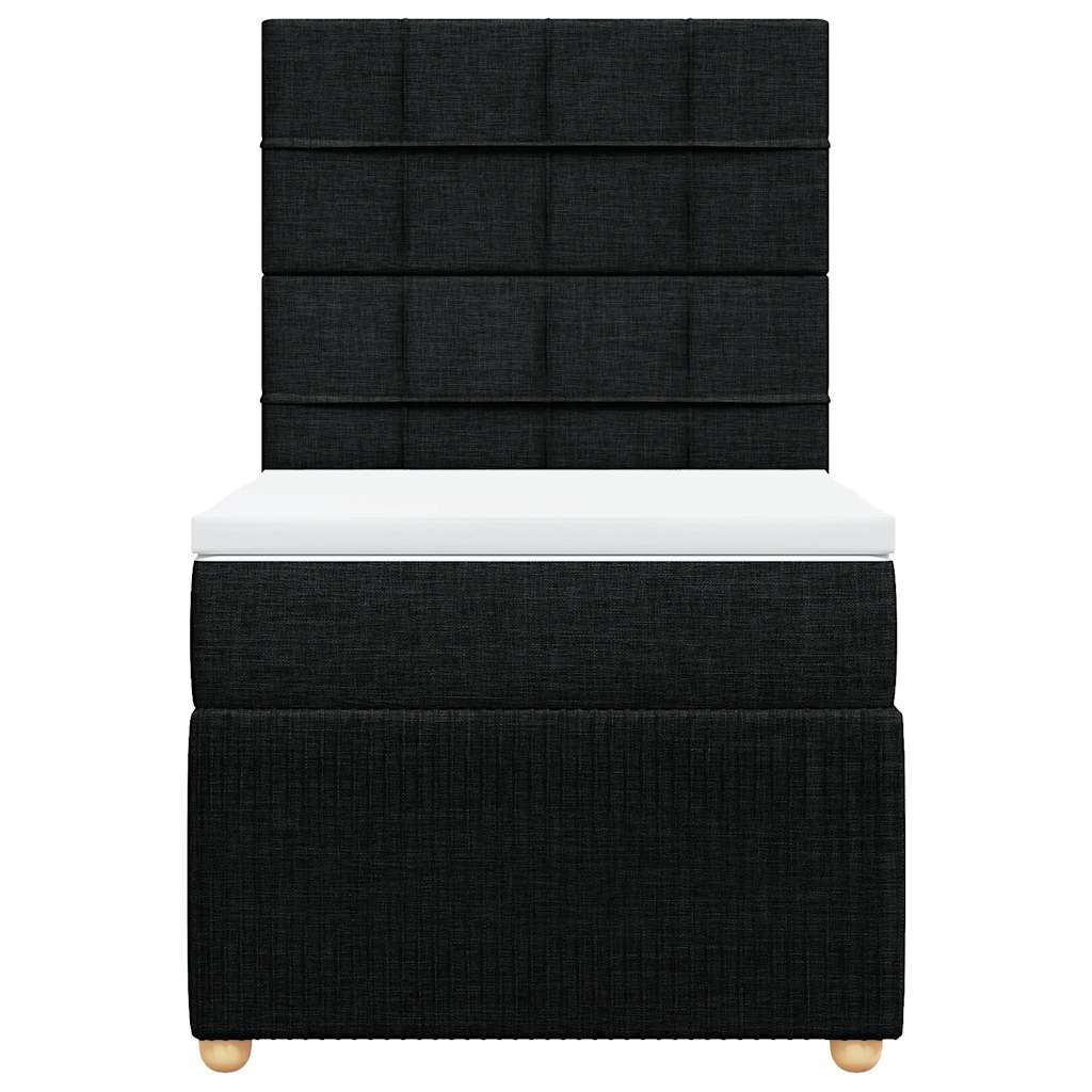 Box spring krevet s madracem crni 90x190 cm od tkanine