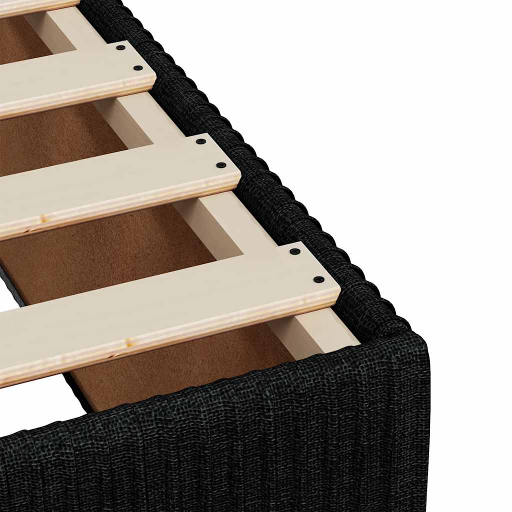 Box spring krevet s madracem crni 90x190 cm od tkanine