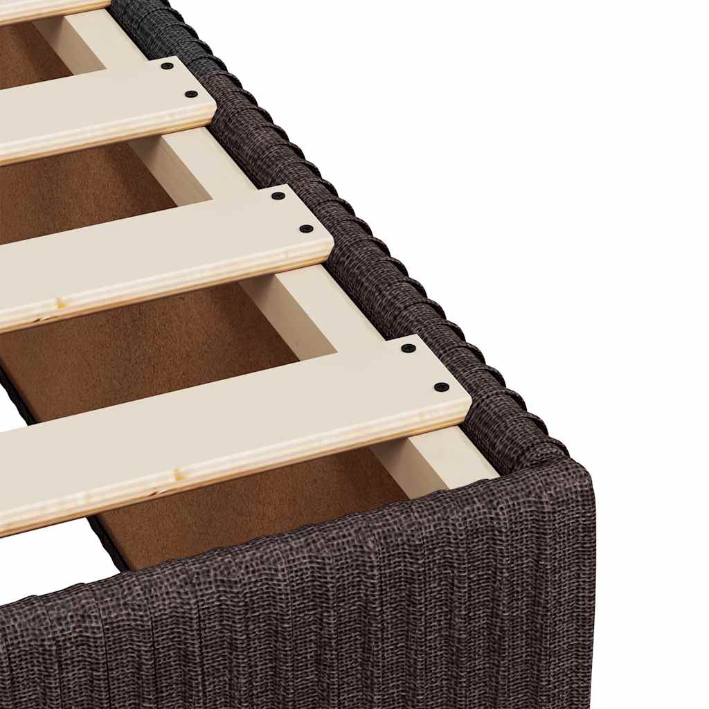 Krevet box spring s madracem tamnosmeđi 120 x 190 cm od tkanine