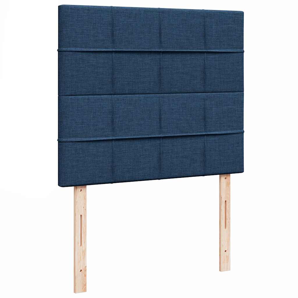 Krevet s oprugama i madracem plavi 120 x 200 cm od tkanine