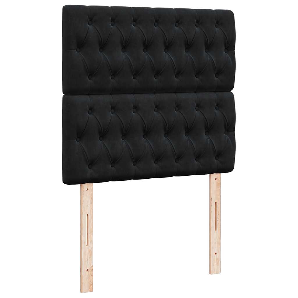 Box spring krevet s madracem crni 90x190 cm baršunasti