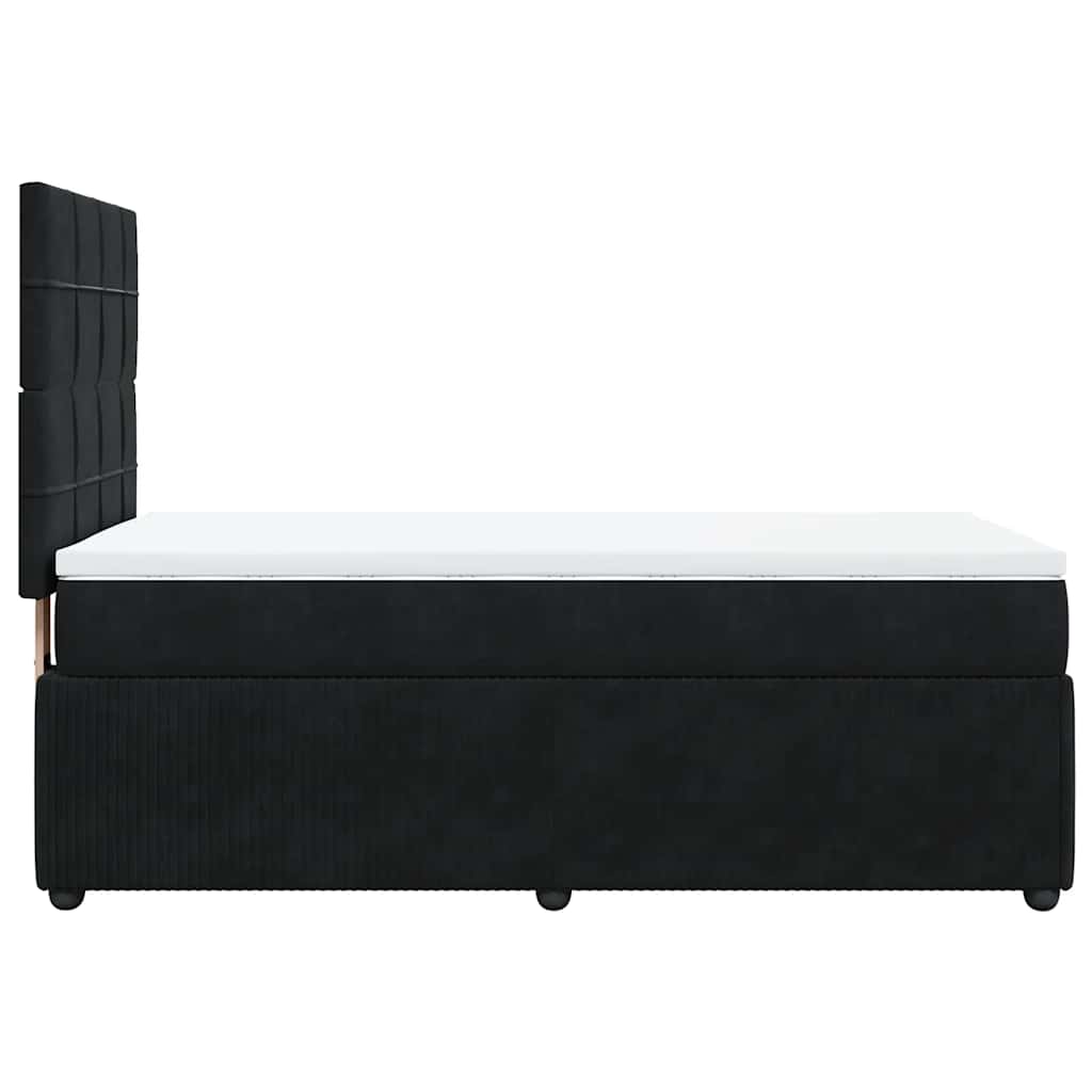 Box spring krevet s madracem crni 90x200 cm baršunasti